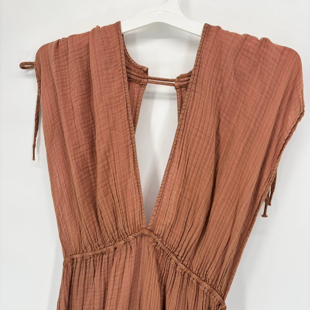 Anthropologie Maxi Dress Small Gauze Kaftan Swim Cover Up Beach Resort NEW Flaw - Picture 4 of 11